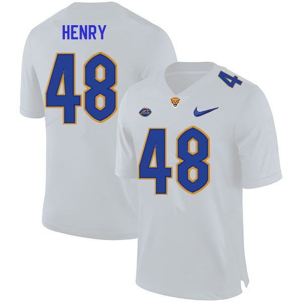 2019 Men #37 Jackson Henry Pitt Panthers College Football Jerseys Sale-White